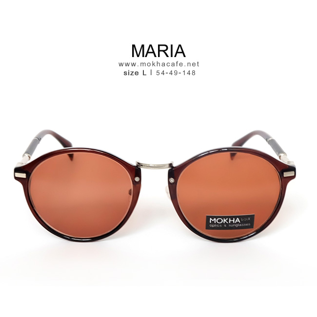 [pre-order] แว่นกันแดด MARIA - brown กรอบ oversize กว้าง 148 มม. (sizeL)