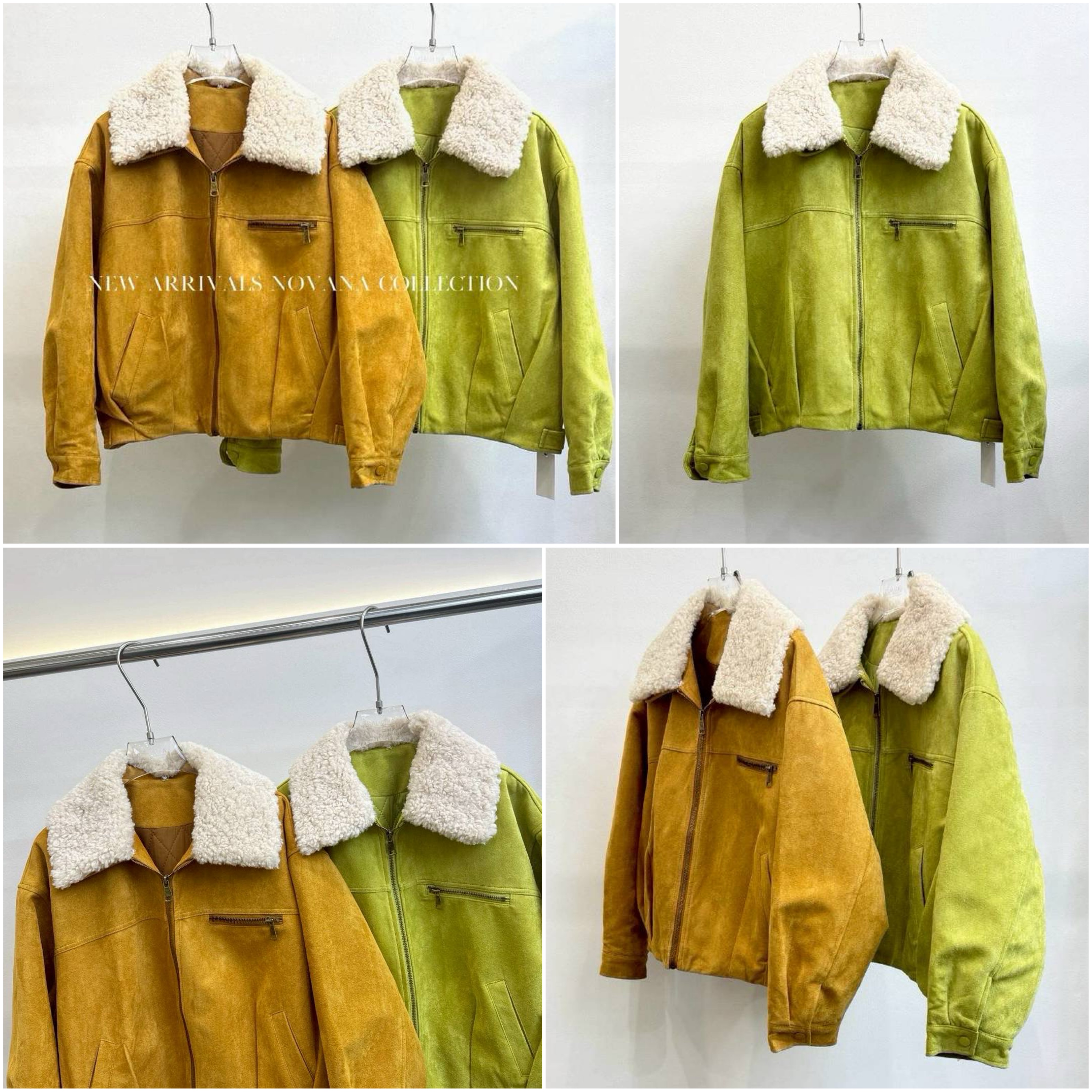 แจ็คเก็ตแขนยาวผ้าหนังกลับ ใส่สบาย : สินค้าคุณภาพ (พร้อมส่ง)