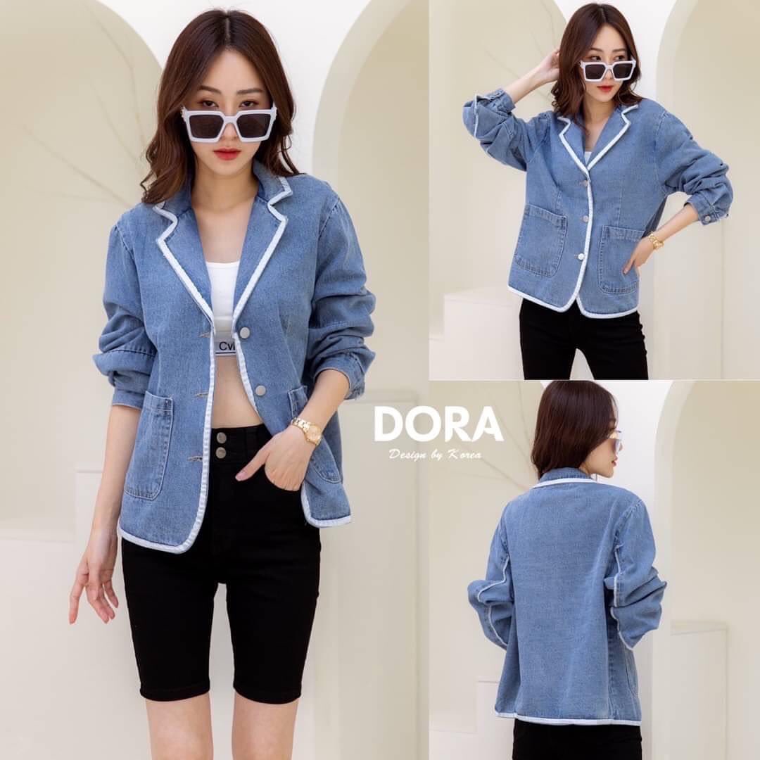 เสื้อ blazer แขนยาวแต่งกุ้นขอบ ตัวเสื้อกระดุมหน้างานดูดีมาก เก๋ๆ ดูสวยดูดี ใส่เที่ยวใส่คลุมทำงาน ใส่สวยคุณภาพดีมาก : สินค้าคุณภาพ (พร้อมส่ง)