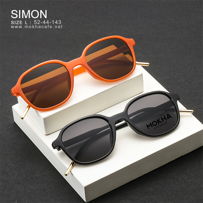 แว่นกันแดด SIMON - black กรอบแว่นทรงเหลี่ยม กว้าง 143 มม. (sizeL) H44
