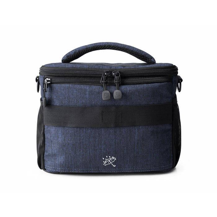 กระเป๋าใส่กล้องถ่ายรูป SLR/DSLR ขนาดกะทัดรัด พร้อมผ้าคลุมกันฝนหรือสิ่งสกปรก (สี Heather Blue) (BAGSMART Compact Camera Shoulder Bag for SLR/DSLR with Waterproof Rain Cover)