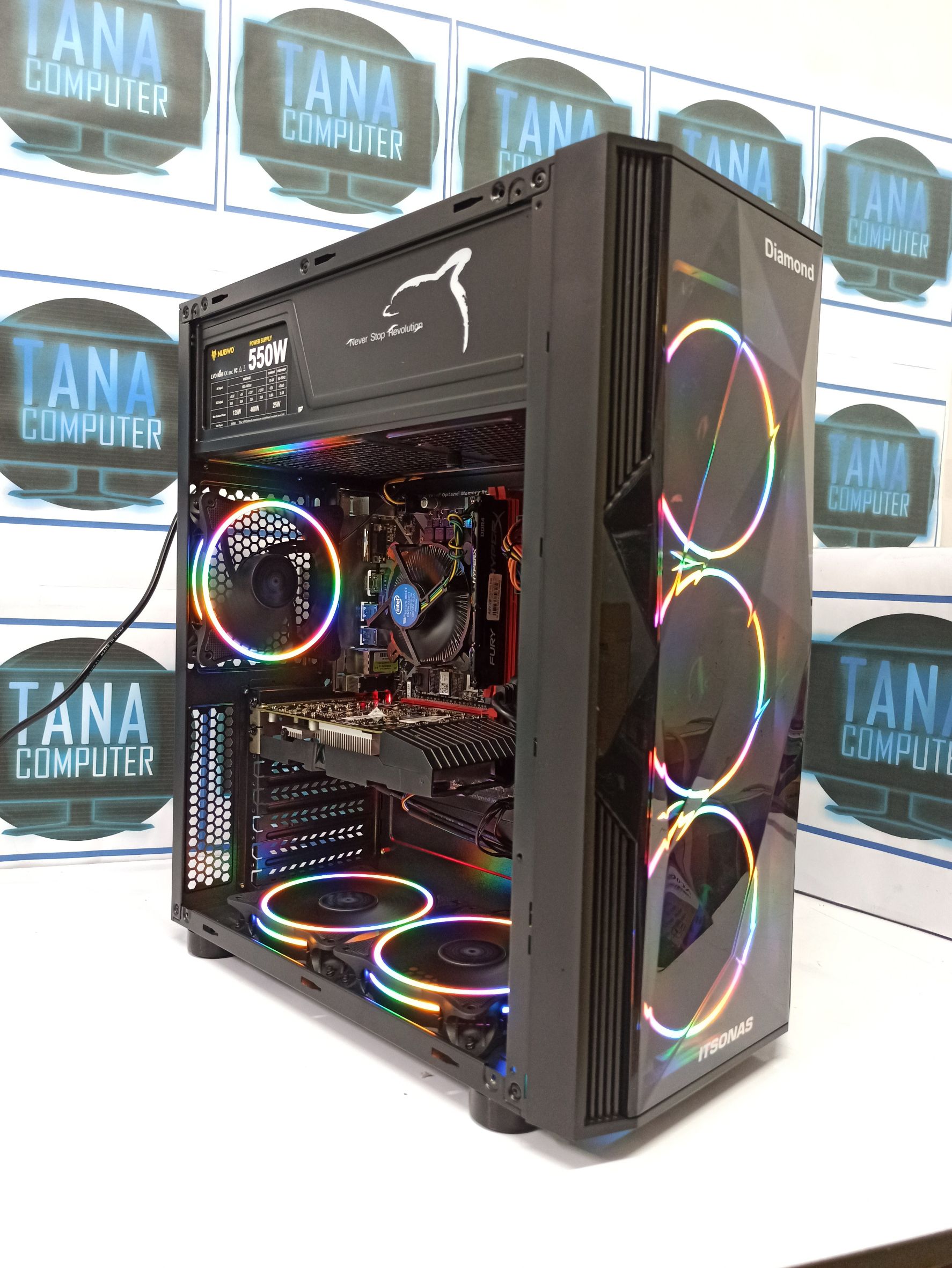 (14,900) ชุดใหญ่ ราคาคุ้มค่า I5-9400F Ram8GB SSD240GBของใหม่ GTX1050Ti 4GB