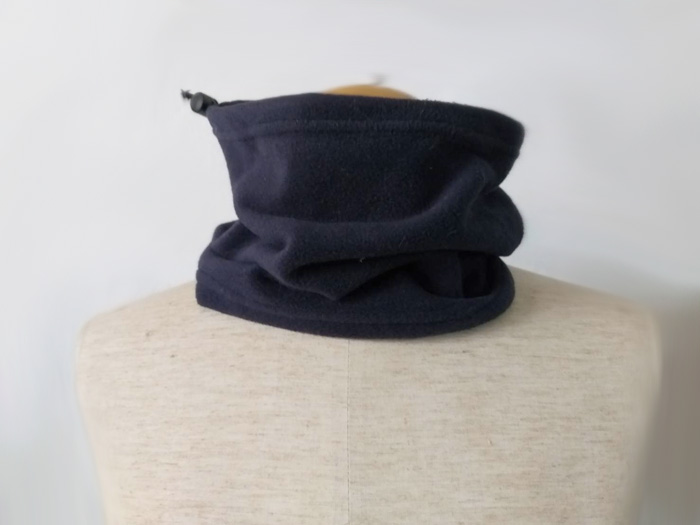 ปลอกคอกันหนาว Neck warmer ผ้าฟลีซหนานุ่ม สีกรม