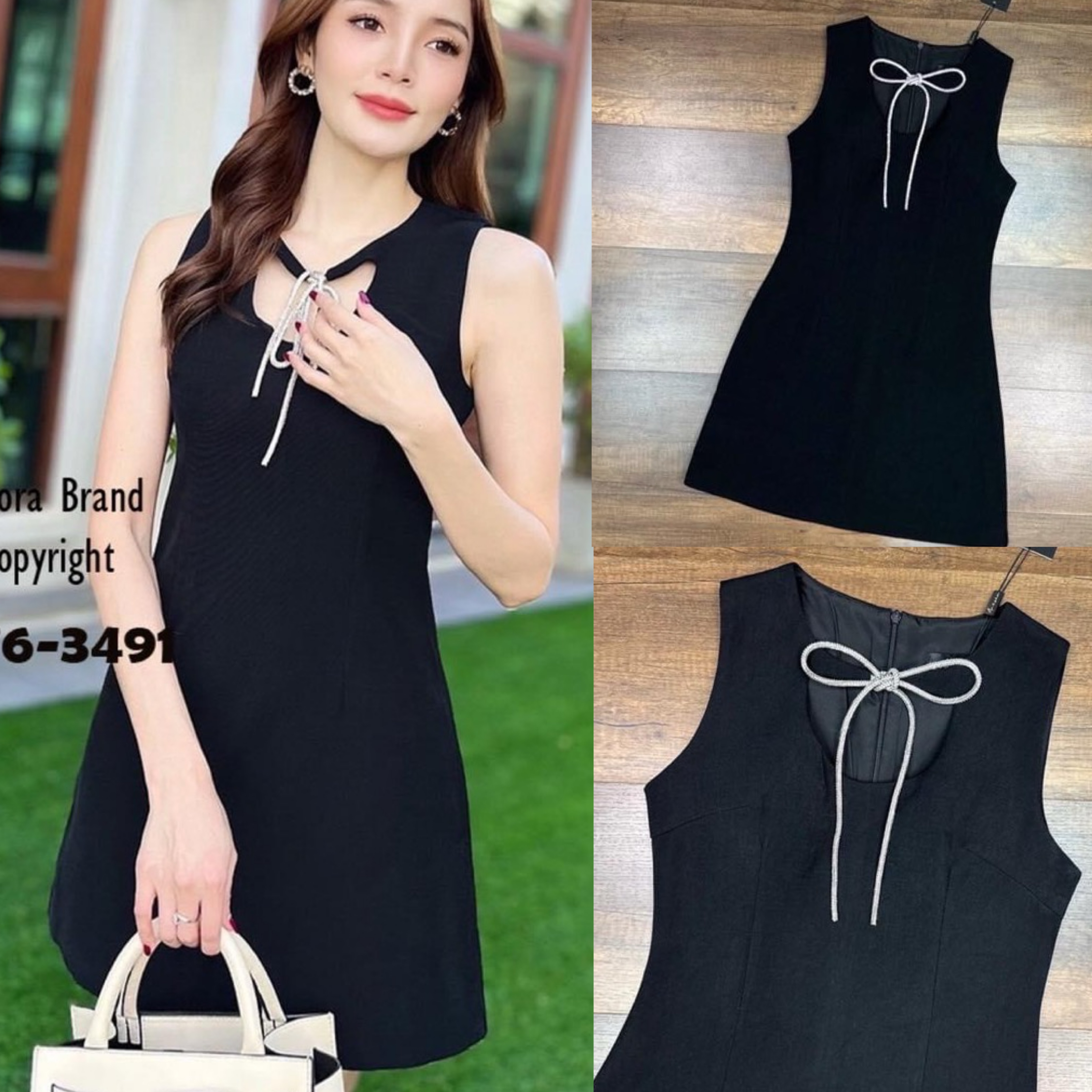 เดรสหรูหราสวยจึ้ง ผ้าหนา นุ่มทุกการสัมผัส งานมีเทคเจอร์ในตัว แต่งอะไหล่ สวยผู้ดีใุดๆ สวยหรูโดดเด่น ใส่สบาย สินค้าคุณภาพ (พร้อมส่ง)