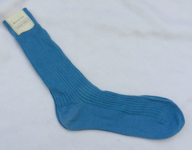 ถุงเท้าชาย สีฟ้าวินเทจ เนื้อดีมากๆ คู่นี้