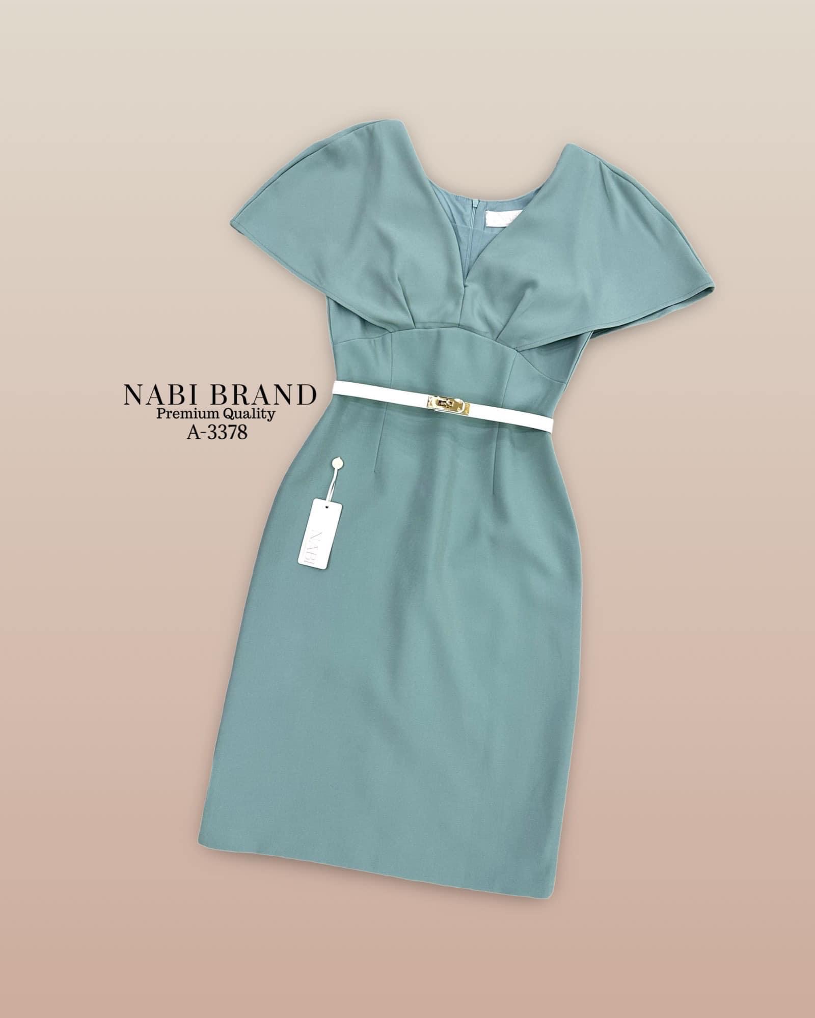 เดรสปิดแขน ทรงคอวี ช่วงอกแต่งผ้าซีทรู ผ่าด้านหลัง เดรสทรงสวย ลุคผู้ดี ช่วงอกเสริมฟองน้ำ มีซับในอย่างดี มาพร้อมเข็มขัดสีขาว ใส่แมทส์กันสวย ใส่สบาย : สินค้าคุณภาพ (พร้อมส่ง)