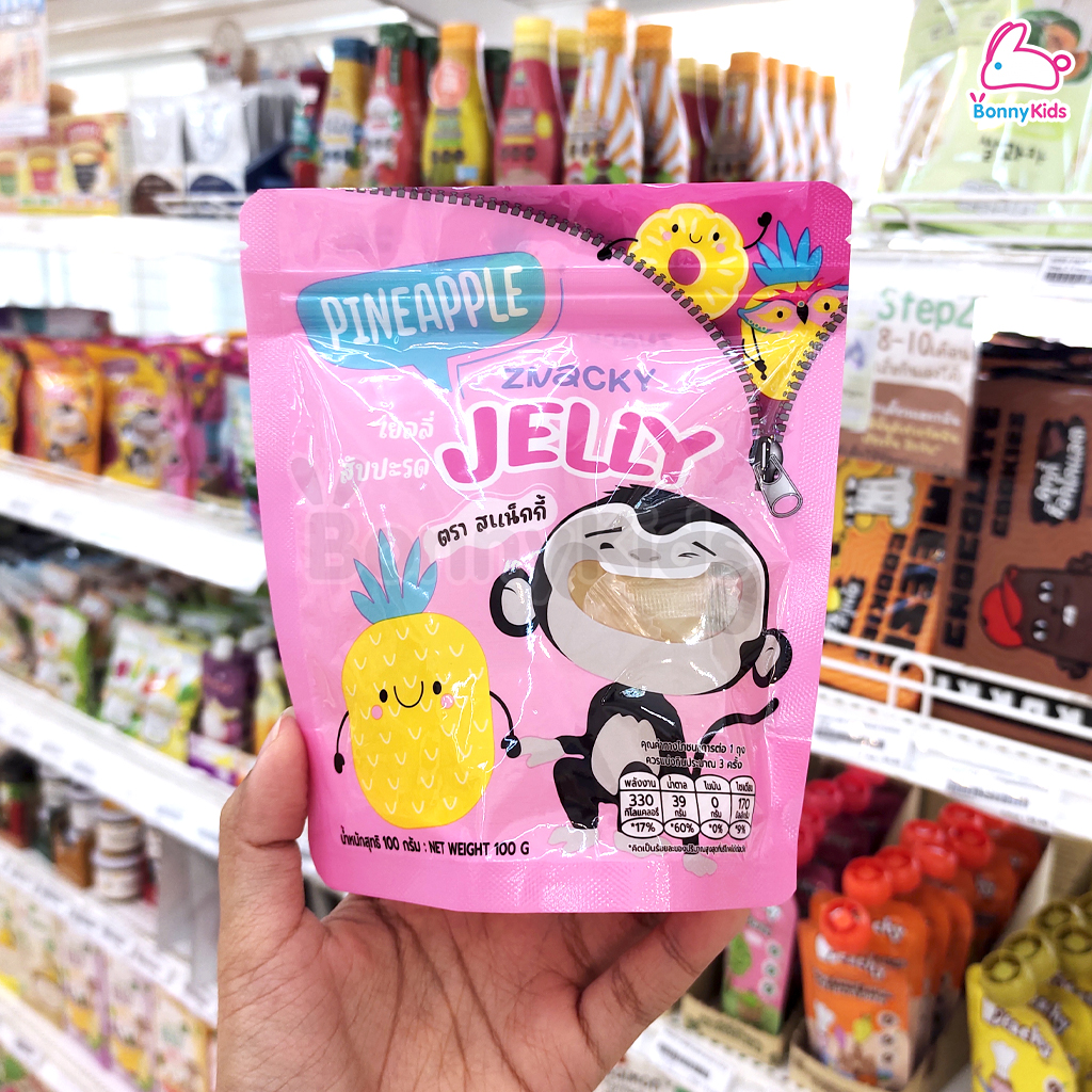 Znacky (สแน็คกี้) Znacky Fruit Juice Jelly เยลลี่จากผลไม้แท้ สำหรับเด็ก 3 ขวบขึ้นไป (100 กรัม)