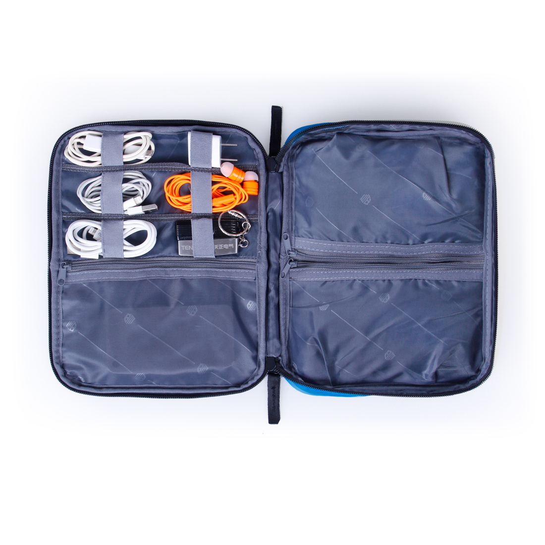 Bagsmart กระเป๋าจัดระเบียบเดินทาง 4 ใบ กันน้ำ พกพาสะดวก ใส่เสื้อผ้า, อุปกรณ์ไอที, อุปกรณ์น้ำ และรองเท้า (Blue)