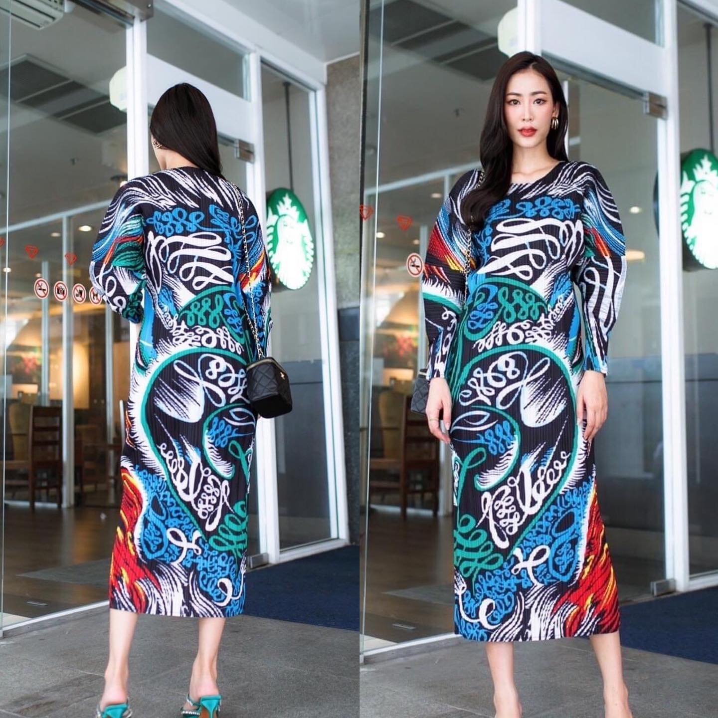 เดรสตัวยาว แพทเทิร์นอัดพลีท คอปาด แขนยาวเคิร์ฟกระดิ่ง ทรงสวย Premium 👍🏻 ดีไซด์ ✨🌞✨🌞 แบบงานแบรนด์ ✔️✔️ Hi-end สินค้าคุณภาพ (พร้อมส่ง)