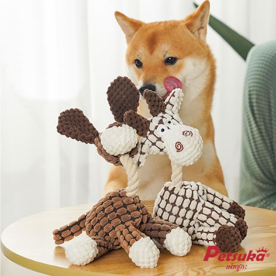 ตุ๊กตาวัว Petsuka ของเล่นสัตว์เลี้ยง มีเสียง