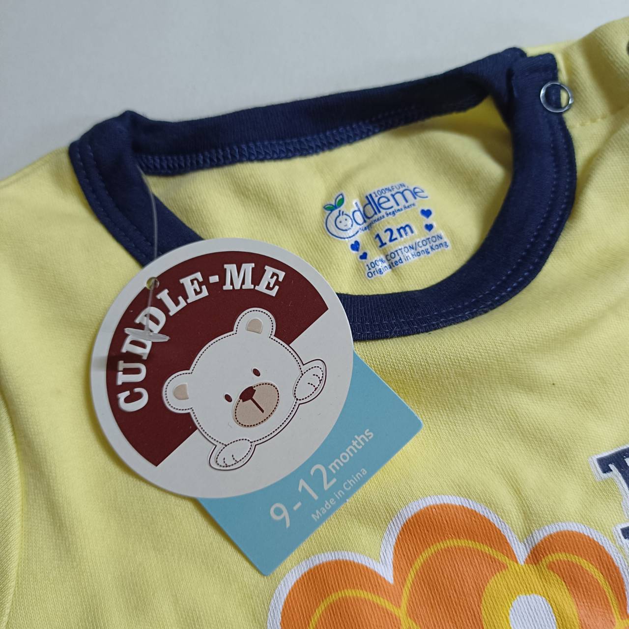 ชุดจั๊มสูทเด็ก แบรนด์แท้ Cuddle me ลายสิงโต สีเหลืองสลับดำ