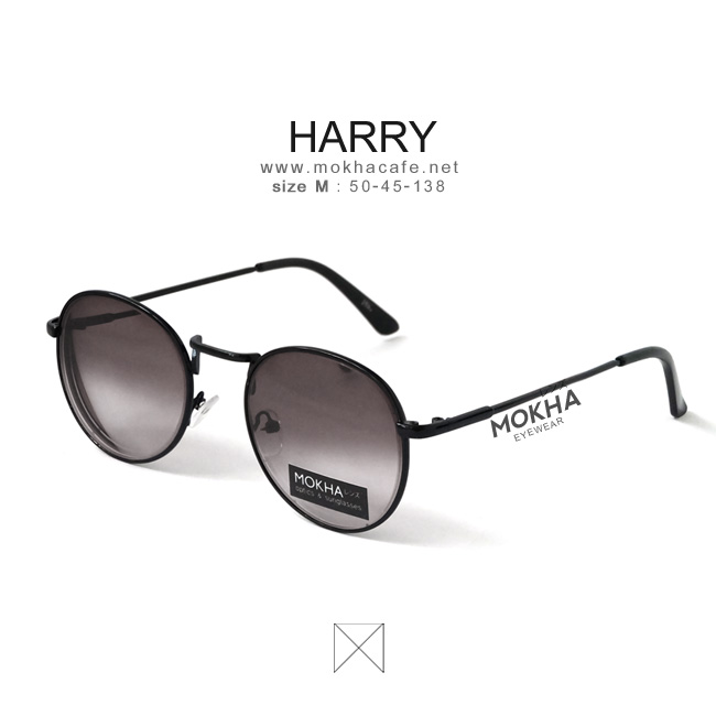 [pre-order] HARRY แว่นทรงหยดน้ำ กรอบโลหะ กว้าง 138 มม. (sizeM)