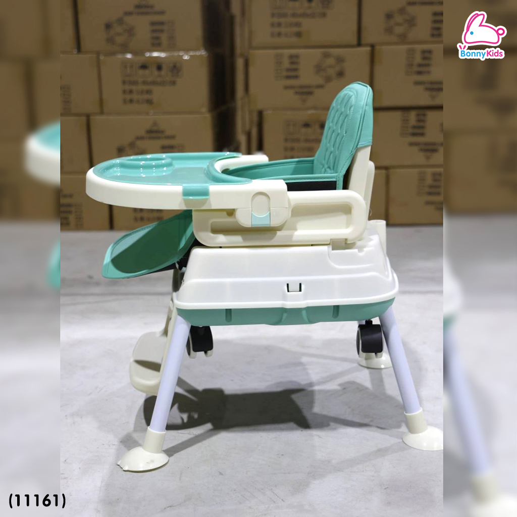 (11161) Baby Chair เก้าอี้ทานเข้าเด็ก 5 in 1 รุ่นใหม่ มีด้ามจับเข็น ปรับรูปแบบการใช้งานได้