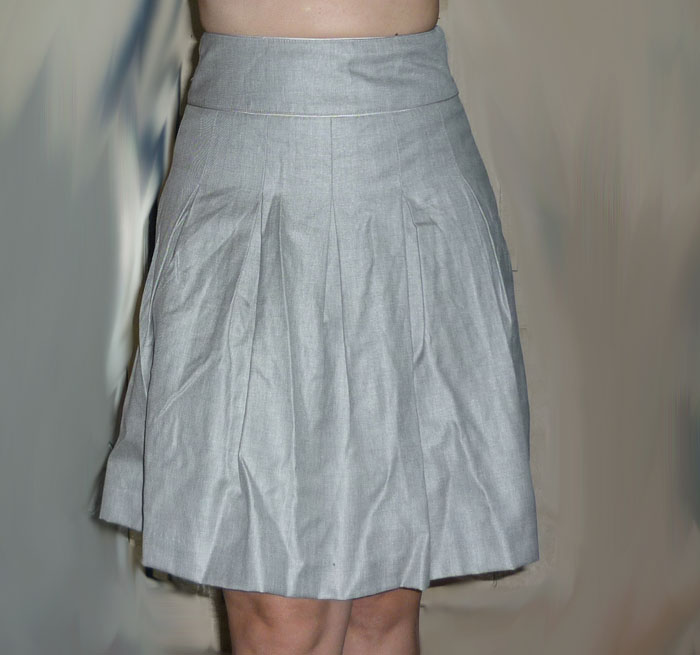 กระโปรงผ้าทอสีเทา เหมือนผ้าไหม สวยมาก