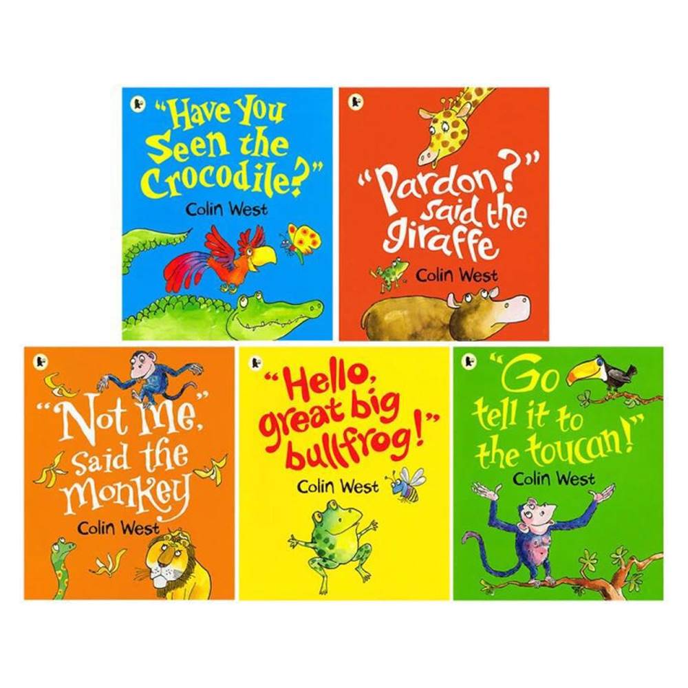 Colin West : 5 Books Collection : Toucan + Giraffe + Monkey + Bullfrog + Crocodile เซตนิทานภาพของ คอลิน เวสต์ 5 เล่ม