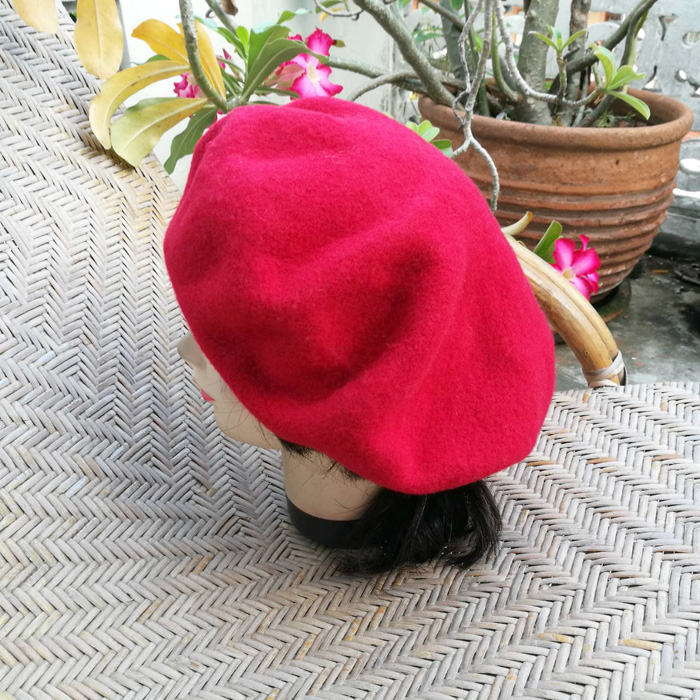 หมวกเบเร่ต์ผ้าขนสัตว์ สวยมาก อุ่นสุดๆ