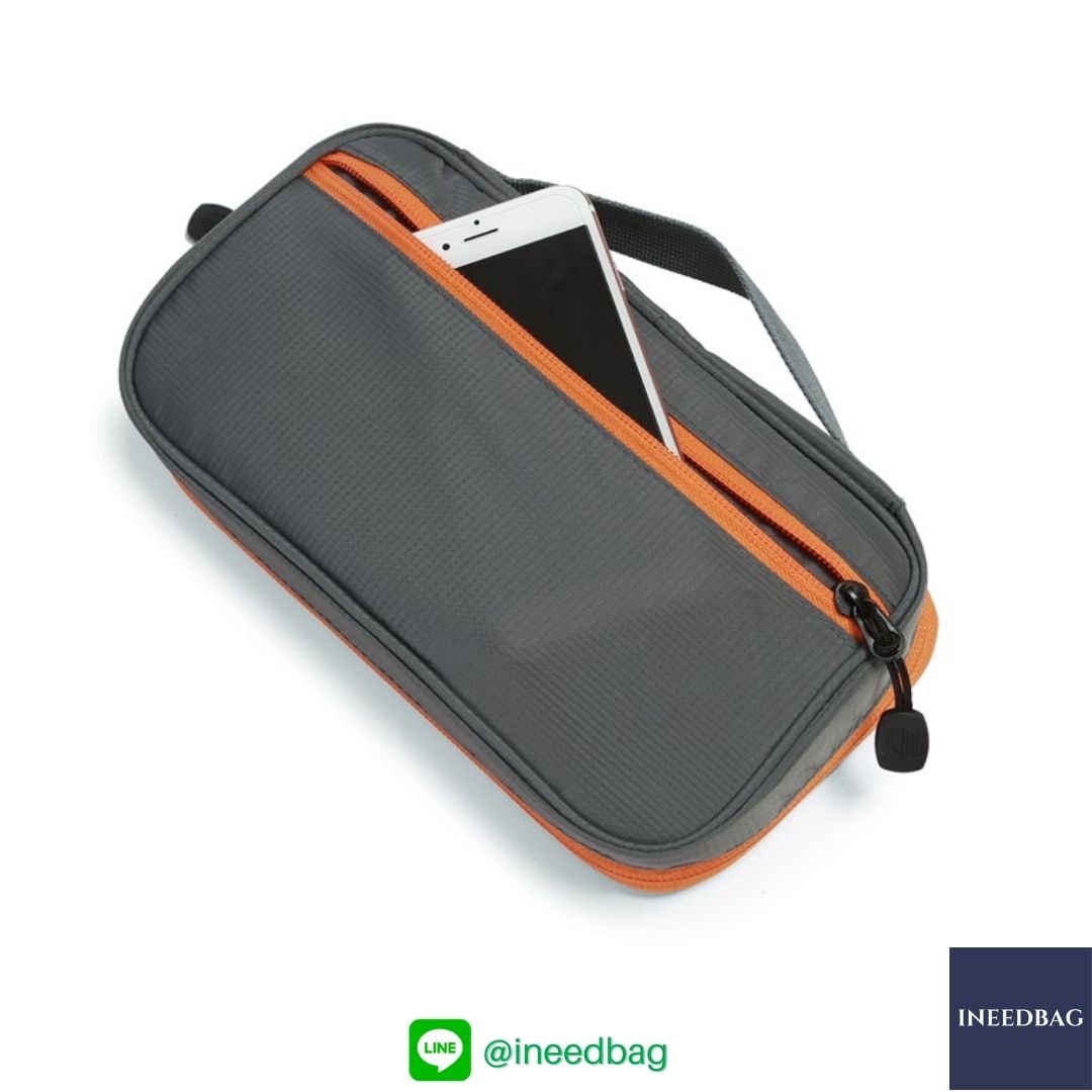 ฺBagsmart กระเป๋าจัดระเบียบอิเล็กทรอนิกส์ กระเป๋าใส่สายชาร์จ กระเป๋าใส่ฮาร์ดดิสก์ กระเป๋าใส่อุปกรณ์ไอที มีสองชั้น ช่องเยอะพิเศษ มีหูหิ้วพกพาสะดวก (เทา-ส้ม)