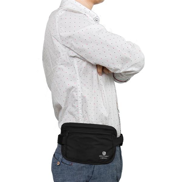 ฺBagsmart กระเป๋าใส่พาสปอร์ตคาดเอว ใส่เอกสารสำคัญ ป้องกันการขโมยข้อมูลด้วยคลื่น RFID มีสองสีให้เลือก