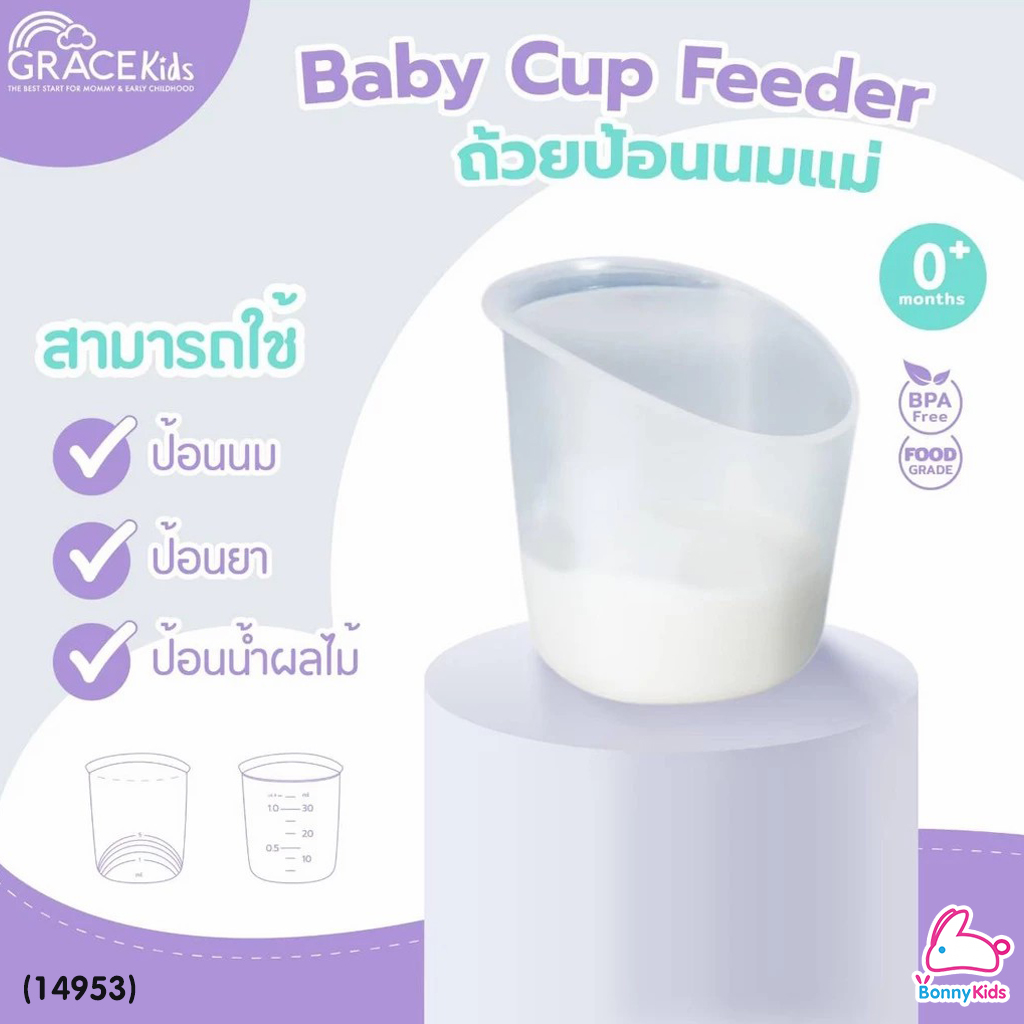 (14953) Grace Kids (เกรซคิดส์) ถ้วยป้อนนม ถ้วยป้อนน้ำสำหรับเด็ก ถ้วยป้อนยาเด็ก