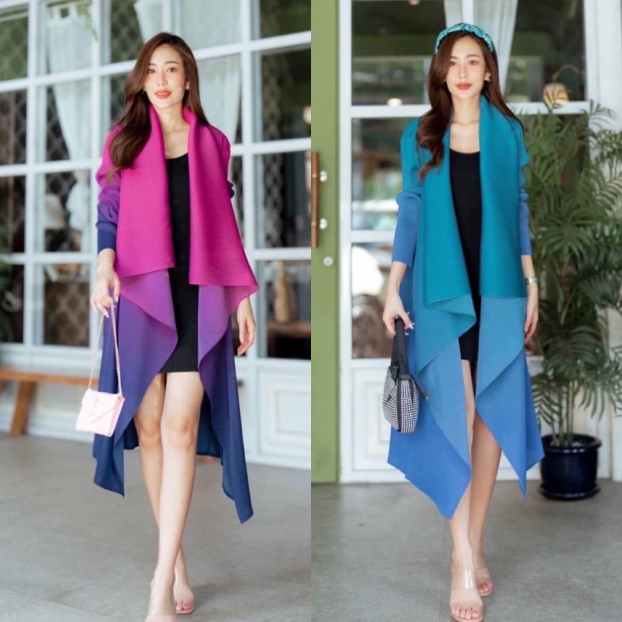 เดรสอัดพลีท เบราเซอร์ ตัวยาว อัดพลีท 100% เนื้อเดียวกับงาน Brand ดีไซน์เก๋ ด้วยแพตเทิร์น ปกใหญ่ซ้อน ปลายระย้า ทรงผีเสื้อ 👍🏻 สินค้าคุณภาพ (พร้อมส่ง)