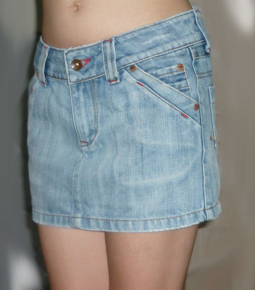 กระโปรงยีนส์ฟอกแบรนด์ดัง Nobody 30.5-35-11