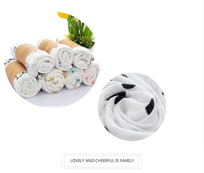 ผ้าอ้อมห่อตัวเด็ก สาลูมัสลิน 100% Cotton ขนาด 110*120 ซม. เนื้อนุ่มนิ่ม เกรดพรีเมี่ยม