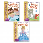 Miles Kelly : Learn to Read : Get Set Go Phonics Age 5-7 : Classic Fairly Tales 3 Books Collection : เซตหนังสือหัดอ่านภาษาอังกฤษโฟนิกส์ 3 เล่ม Goldilocks + Cinderella + Puss in Boots