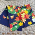 ผ้าเช็ดหน้าลายใบเมเปิล ผ้าหนา สวยมาก ผืนใหญ่