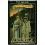 ป้ายแขวนผนังลายเชอร์ล้อคโฮมส์แนววินเทจ