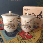 จอกชาพร้อมกล่องไม้ สวยมาก (ของใหม่)