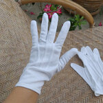 ถุงมือผ้าสีขาว สำหรับสาวไซด์ S