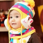หมวกไหมพรมกระต่ายน้อยปิดหู น่ารักสุดๆ เด็กไม่เกิน 4 ขวบค่ะ