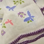 ผ้าเช็ดหน้าขอบโครเชต์ น่ารักมาก