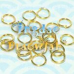 JC-4Og ห่วงกลมสีทอง ขนาด ศก. 4 mm. x หนา 0.9 mm. (10 กรัม ประมาณ ชิ้น)