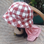 หมวกปีกกว้าง หมวกเด็ก มีผ้าปิดคอกันแดดด้วย