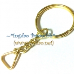 ห่วงวน 2 ชั้น ศก. 2.4 ซม.พร้อมสายโซ่สีทอง (แถมห่วงกลม/สามเหลี่ยม)