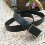 เข็มขัดชาย หนังสีดำ หัวสวย เรียบๆ สุภาพ