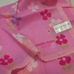 ผ้าเช็ดหน้าแบรนด์เนม marie claire น่ารักสุด ผืนใหญ่