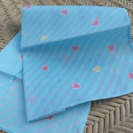 ผ้าเช็ดหน้าลายหัวใจ สวยหวานน่ารัก