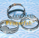 โครงแหวนปรับได้เนื้อเงา แบบจานแบน ขนาด 0.8 ซม.