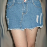 #1กระโปรงยีนส์เกาขาด แนวเซอร์ เซ็กซี่ๆ 31.5-37-10.5
