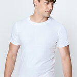 เสื้อแขนสั้นคอกลมสีขาว ไซด์ M