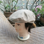 หมวกติงลี่ หมวกแฟลตแค็ป สีกากี เรียบๆ