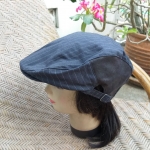 หมวกติงลี่ หมวกแฟลตแค็ป แต่งผ้าหนัง (ของใหม่)