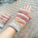 ถุงมือครึ่งท่อน ไหมพรมหนา 2 ชั้น อุ่นมาก