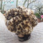 หมวกเบเร่ต์เฟอร์ลายเสือ mud pie หนานุ่มอุ่นมาก สวยมาก