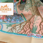 ผ้าพันคอ Hermès AXIS MUNDI Scarf ของแท้