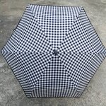 ร่มพับลายสก็อต ร่มกว้าง ด้ามจับตะขอ