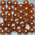 APEARL-10bn มุกอะคลีลิกทรงกลม ขนาด 10 มิล. สีน้ำตาล (20 ชิ้น)