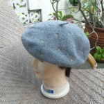 หมวกเบเร่ต์ขนสัตว์ ปักดาว สวยมาก